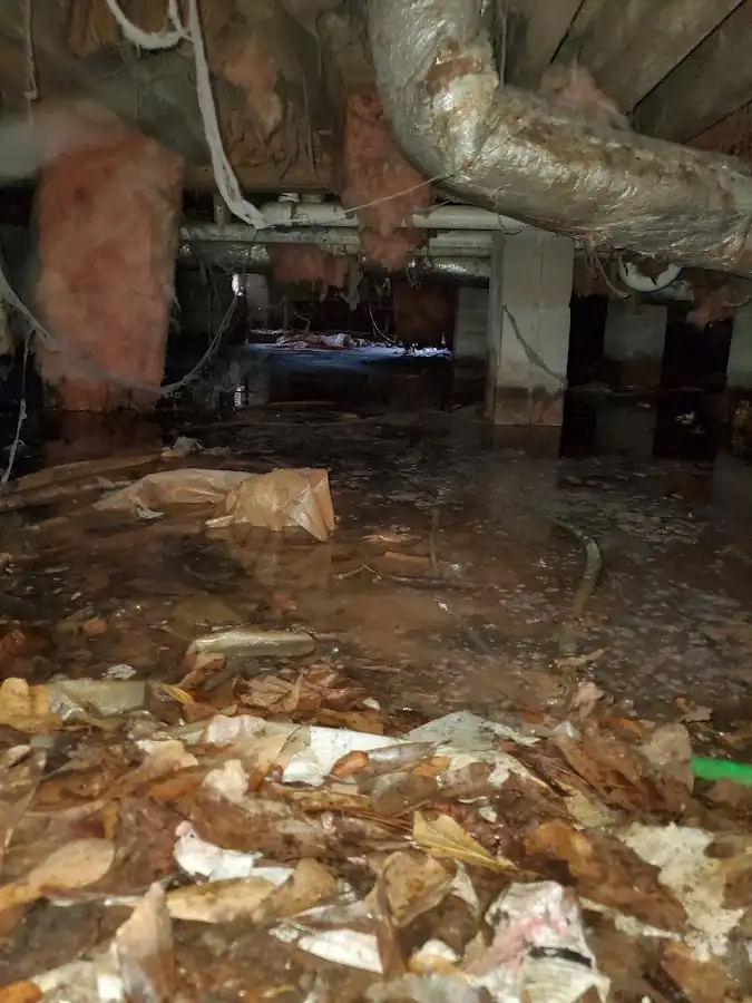 Crawl space flood assessment for Commercial Water Damage Restoration in Crooked River Ranch
