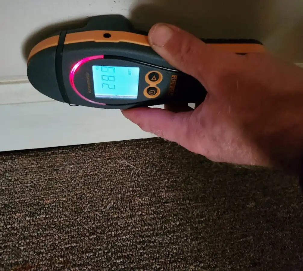 Moisture detection at baseboard during Sewage Cleanup & Sanitation in Crooked River Ranch